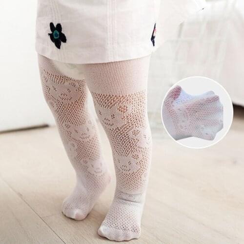 New Summer Children Newborn Toddler baby mesh tights cute cartoon breathable cotton pantyhose for kids boys girls