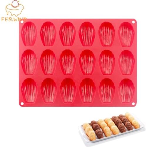 Lager Cavity Silicone Madeleine Pan For Baking Heat Resistance Madeleine Mold/Tray/Tin For Small Cake/Candy/Cookies BK212