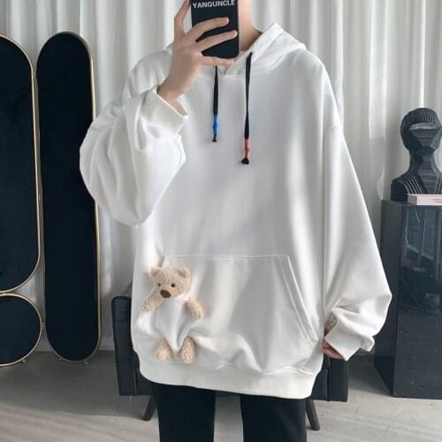 Fashion Harajuku Oversized Hoodie Men Women Loose Casual Style Sweatshirt Autumn Winter Streetwear Little bear Hoodies Pullover