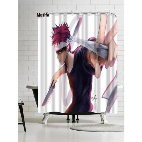 Musife Custom High Quality Shokugeki no Soma Shower Curtain Waterproof Bathroom Polyester Fabric Bathroom Curtain