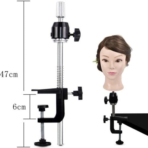High Quality Training Head Stand Mannequin Head Holder Mannequin Head Stand Hard Plastic And Steel Wig Head Stand Table Clamp