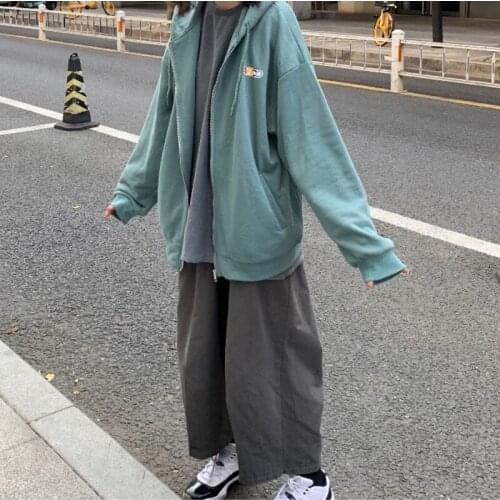 Womens Fall Hooded Drawstring Sweatshirt Fall New 2021 Simple Pure Color Harajuku Sweatshirt Qm