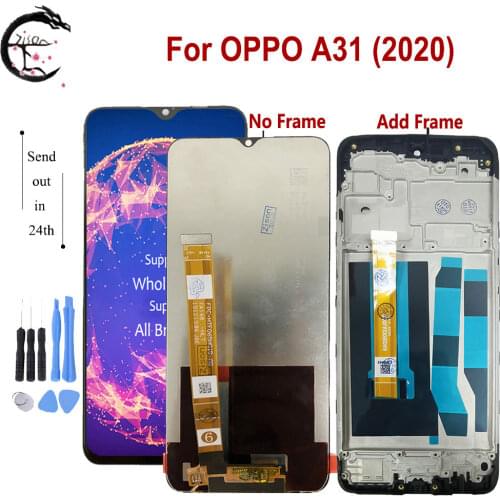 A31 LCD For OPPO A31 2020 Display With Frame Touch Screen Digitizer Sensor Assembly A31 2020 Display Replacement Tested OK 6.5"