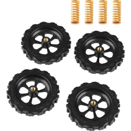 3D Printer Upgraded Big Hand Twist Leveling Nut for Creality CR-10/10S, CR-10 Mini,Ender-3 (Pack of 4) + 4x Compression Mould Di