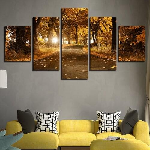 Full square/round drill 5 pcs 5d diy diamond painting Autumn Forest Fallen Leaves mosaic diamond embroidery rhinestones art