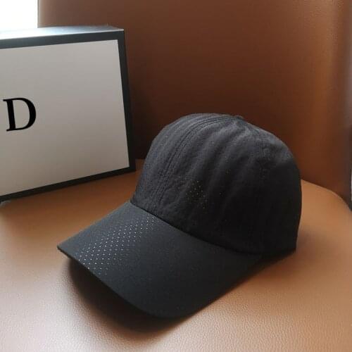 HT253 New Men Women Summer Baseball Cap Quick Drying Hats Unisex Breathable Sport Pure Color Snapback Hat bone baseball hat