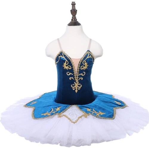 Cheaper Price Tulle black white Classical Ballet Dance Costume Pancake Tutu Dress Blue Danube Raymonda Corsaire Blue Bird