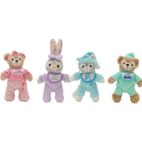 Disney Duffy Bears Friend ShellieMay StellaLou Tony Cat With Pajama Plush Doll Keychain Pendant Cute Plush Toy Kids Toy Gift