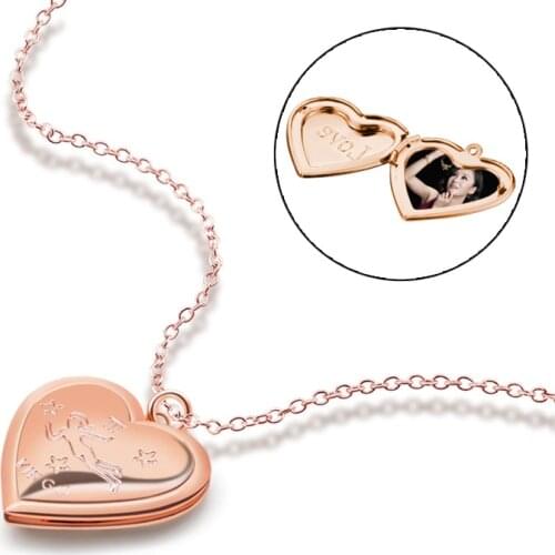 Hot Sales 12 Twelve Constellations Design Photo Frame Can Open Heart Locket Pendants Necklaces For Womens Fashion 925 Jewelry