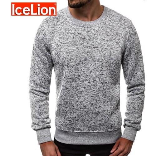 IceLion Casual Long Sleeve T Shirts Men 2021 Worsted Solid Color O-Neck Mens T-shirt Camisetas Hombre Long Sleeve tshirt Man