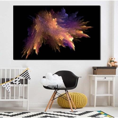 JQHYART Canvas Painting Blast Colored Clouds Wall Art Picture For Living Room Landscape Painting Home Decor No Frame
