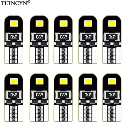 TUINCYN 10Pcs W5W T10 LED Canbus Bulbs Car Interior Dome Trunk Lamp Parking Lights 12V 3030 Powerful SMD W5W Clearance Led