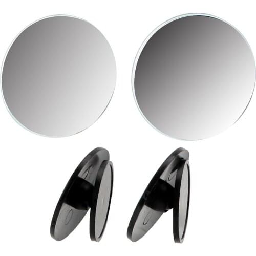 LEEPEE For Car Vehicle Side Blindspot Blind Spot Car RearView Mirror with Tape 360 Wide Angle Convex Mirror 2Pcs/Set Small Round