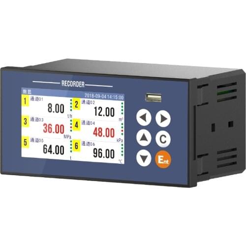 Multi-channel Color Screen Paperless Recorder Temperature Pressure Curve Current Voltage Multi-channel Data Recorder