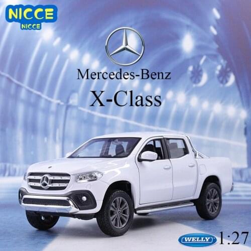 Welly Diecast 1:24 Car Classic Pickup Truck Mercedes Benz X-Class Metal Vehicle Alloy Model Toy Car For Children Gift Collection