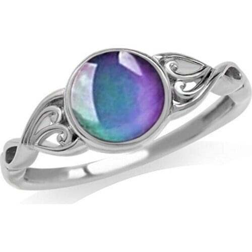 Trendy Silver Plated Ring For Girl Bride Wedding Accessories Fashion Color Crystal Finger Accessorie Women Ring Jewelry Bijou