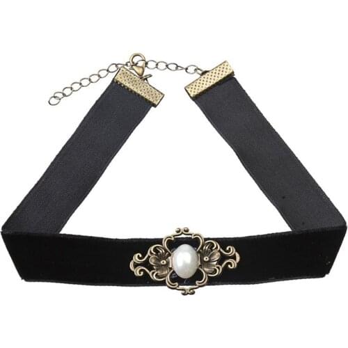 Fashion Simple Black Velvet Choker Necklace Gothic Round Vintage Chain Choker Necklace for Women Retro Jewelry Gift