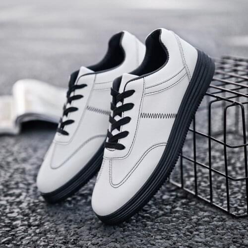 Mens Shoes Spring and Autumn New Student Board Shoes All-match White Shoes Fashion Low-top Mens Casual Sports Shoes ZXF