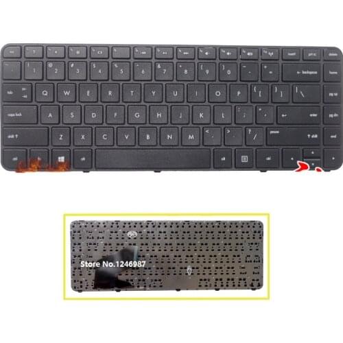 SSEA New US black Keyboard For HP Pavilion Sleekbook 14 14-B000 14-B100 Free Shipping