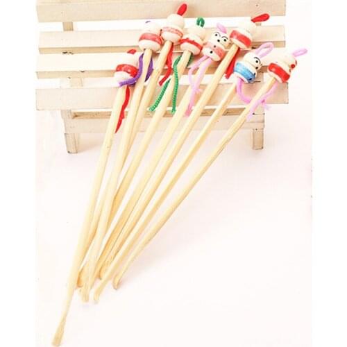 5pcs Bamboo Doll Earpick Wood Portable Ear Picks Wax Remover Ear Cleaner Tool Health Care Ear Care
