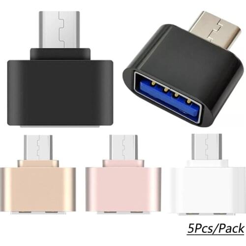 5 Pcs/Pack Mini USB 3.0 OTG Cable Type C to USB 3.0 Adapter Converter For Samsung Galaxy Xiaomi Huawei USB U Disk OTG Converters