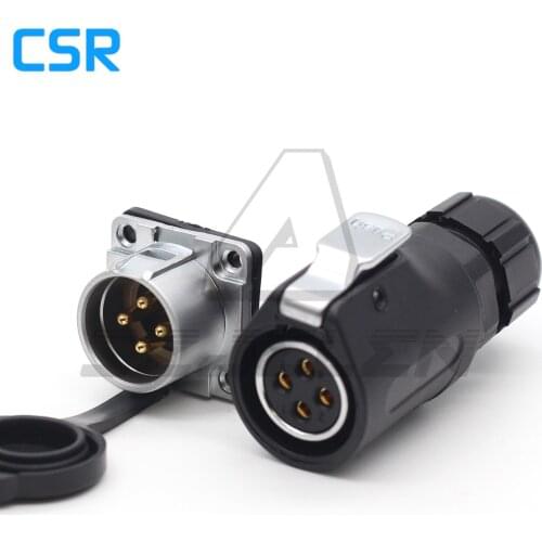 XHP20 series, waterproof connector 4-pin plug and socket,Panel mount connector, electric connector 4pin