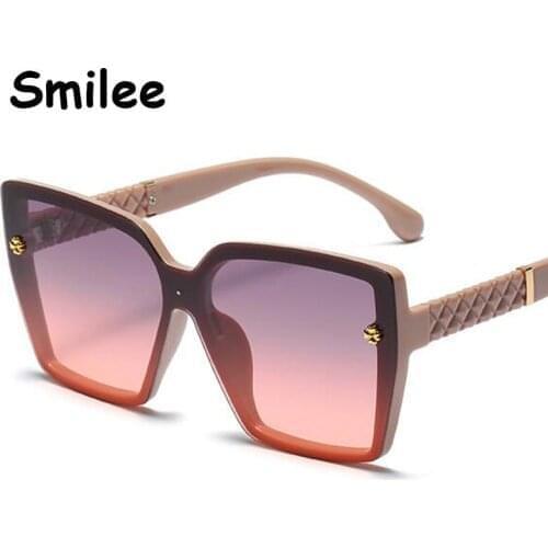 Summer Big Square Polarized Sunglasses Ladies 2021 Trendy Elegant Eyewear Luxury Designer Women Sun Glasses Pink Shades Gafas So
