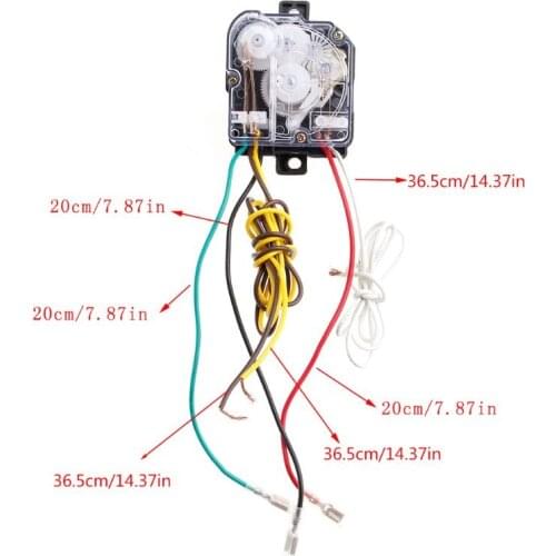 6-Wire Washing Machine Timer 90 Degree Central Hole Distance 68mm Switch Shaft