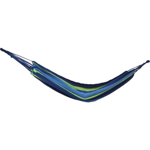 Outdoor Hammock For One Person Canvas Hammock With Cloth Bag Rope Blue Colorful Strip