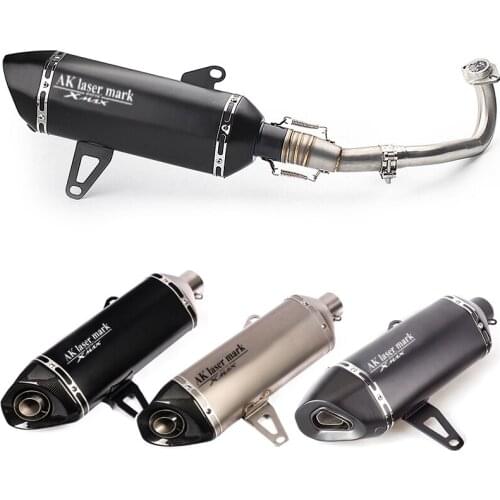 Xmax300 Xmax250 Slip-On Exhaust Pipe Carbon Fiber Muffler Exhaust Pipe For Yamaha XMAX 250 300 400 with DB killer laser AK XMAX