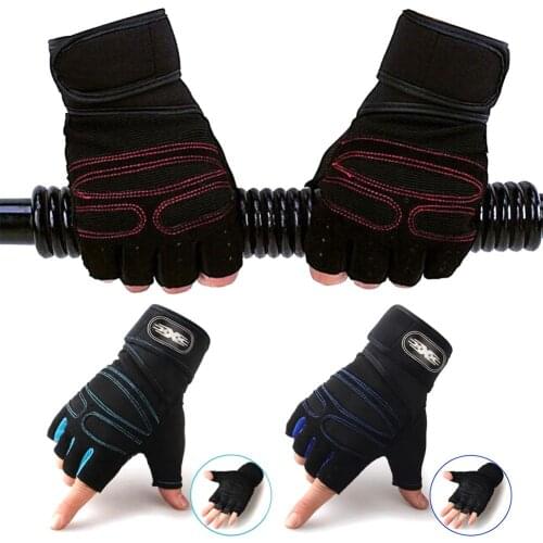 1 Pair Fitness Training Weightlifting Anti-slip Half Finger Protection Gloves Fitness Sports Body Building Hand Palm Protector