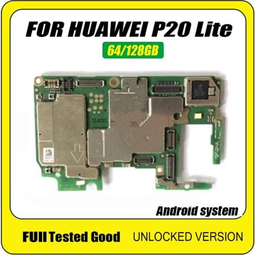 For HUAWEI P20 LITE 100% Clean Replaced Original Motherboard 64GB 128GB ROM 4GB RAM Mainboard Android OS Logic Board With Chip
