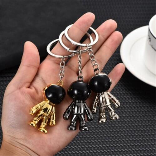 2019 fashion metal astronaut keyring mens Spaceman keychain couples boyfriend jewelry gifts key chain 3 colors bag accessories