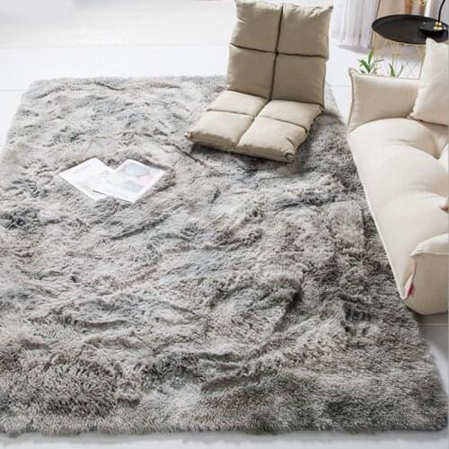 2020 Modern Nordic Tie Dye Gradient Carpet Bedroom Living Room Rectangular Carpet Variegated Soft Comfortable Area Carpet Gray