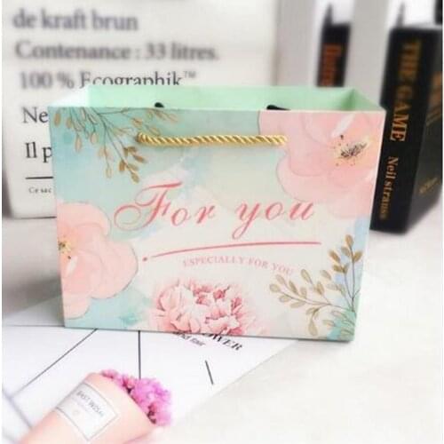 24pcs/lot "For you" Wedding present bags packaging for guests, High quality paper gift bags with handle