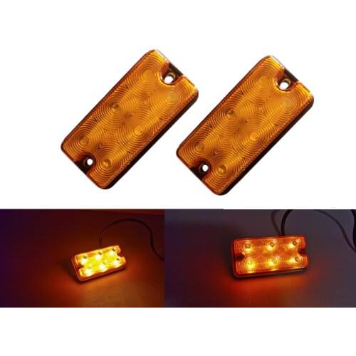 2x 12V- 80V Amber LED Forklift Lights 24v Forklifts Turn Signal lights Warning lights Side Light Tail Lamps 12V 24V 48v lights