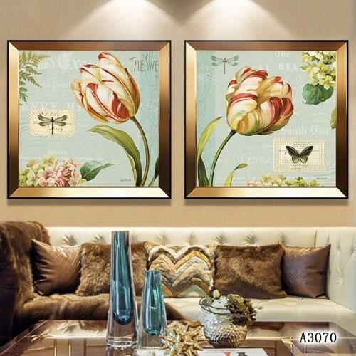 Abstract Oil Painting Print on Canva 2pcs Modular Color Flower Canvas Art Printing Canvas Painting Wall Art Picture Home Decor