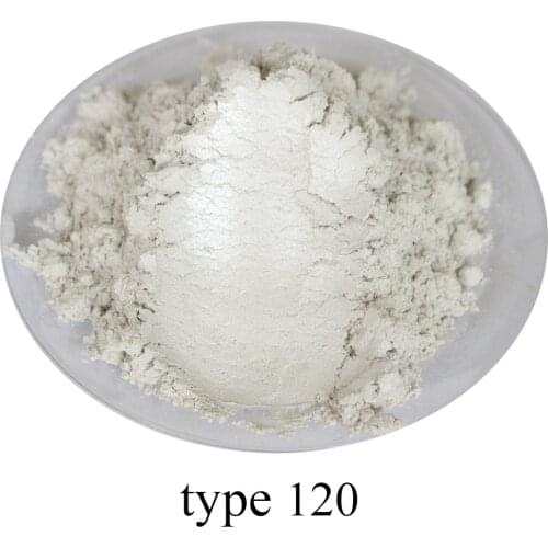 White Pigment Pearl Powder Mineral Mica Powder Acrylic Paint Type 120 for DIY Dye Colorant Soap Automotive Art Crafts Glossy 50g