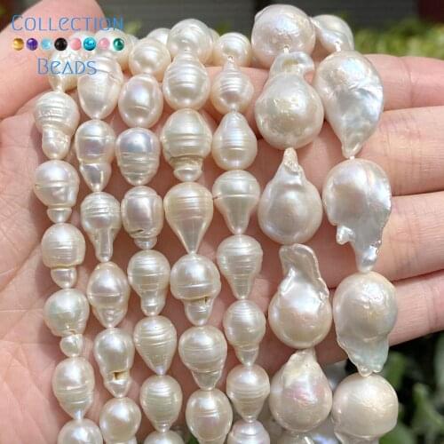 Natural Freshwater Baroque Shape Pearl Beads High Quality Punch Loose Beads For Jewelry Making DIY Necklace Bracelet 1/3/5/14Pcs