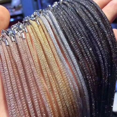 Chains necklace/bracelet FPPJ FOR DIY Jewelry silver/black/yellow/gold 18inch