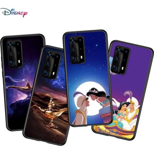 Disney Aladdin For Huawei P40 P30 P20 Pro P10 P9 P8 Lite RU E Mini Plus 2019 2017 Black Phone Case Cover