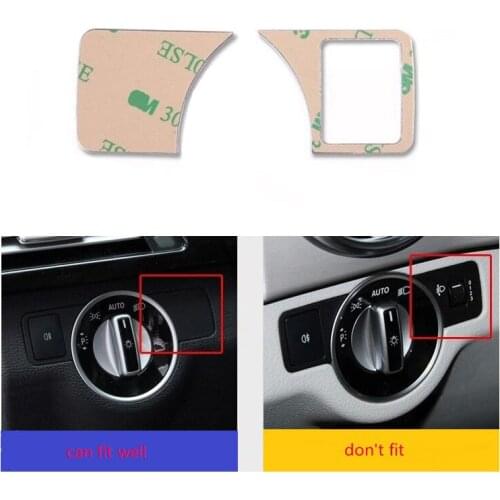 For Mercedes Benz GLK X204 A W176 B W246 C W204 E W212 ML GL CLS CLA Class Silver Car Head Light Switch Side Frame Cover Trim