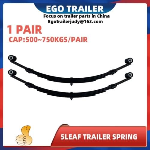EGOTRAILER 1pair 5 LEAF SPRING TRAILER SLIPPER SPRING SUSPENSION SLIPPER EYE PAIR 500~750KG BLACK