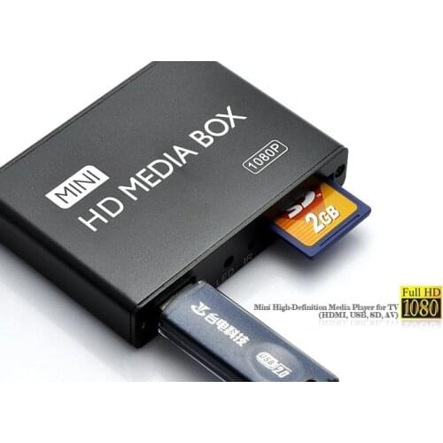 Full HD 1080P USB External Media Player With SD Media Box Support MKV H.264 RMVB WMV HDD Media Player for car HDDK7