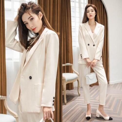 2 piece outfits for women pants and top suit female leisure comfortable office OL temperament fall thanks for women