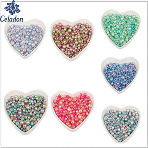 Hot Selling Multicolor Round Plastic ABS Pearl For DIY Dress Decoration Sew On Garment 350pcs/lot