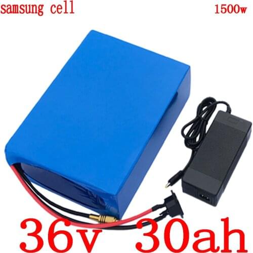 36V 30AH lithium battery 36V 500W 1000W electric scooter battery 36V 30AH electric bicycle battery use samsung cell free duty