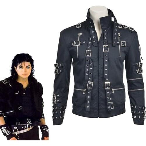 Michael Jackson Cosplay Costume Coat Adult MJ Stage Performance Jacket Coat Top Custom Made L321