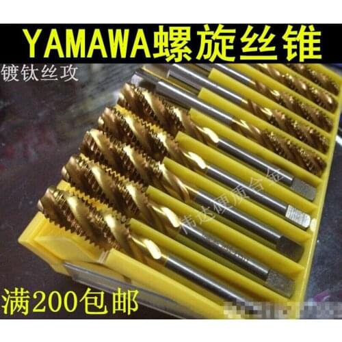 YAMAWA plating titanium screw machine tap HSS-E screw tap M10X1