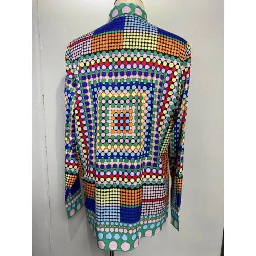 IK0578 Fashion Mens Shirts 2021 Runway Luxury famous Brand European Design party style Mens Clothing